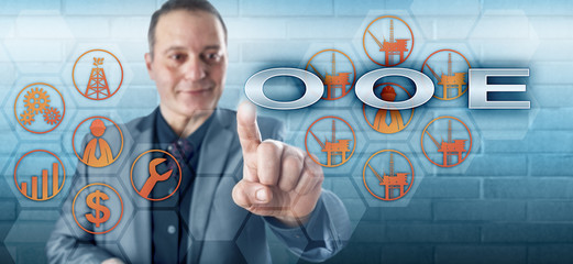 Cheerful Mature Corporate Manager Activating OOE