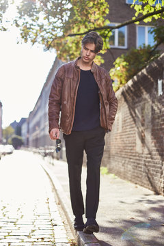 brown leather
