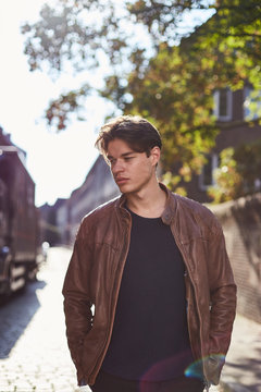 brown leather