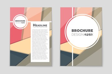 Naklejka premium Abstract vector layout background set. For art template design, list, page, mockup brochure theme style, banner, idea, cover, booklet, print, flyer, book, blank, card, ad, sign, sheet, a4.