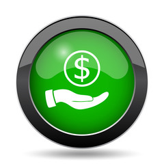 Money in hand icon