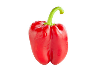 Tasty sweet red pepper isolated on white