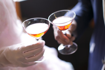 新郎新婦のカクテル