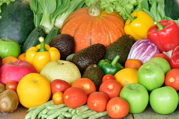 Fresh fruits and vegetables for healthy eating