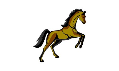 Sorrel Horse Vector Illustration in Flat Design