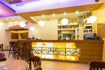 Elegant hotel cafe interior