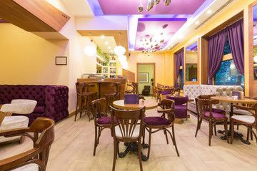 Elegant hotel cafe interior