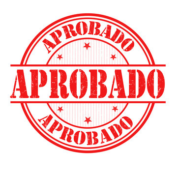 Aprobado (approved) sign or stamp