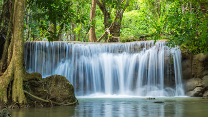 Huay Mea Kamin's waterfall, Located Kanchanaburi Province, Thailand