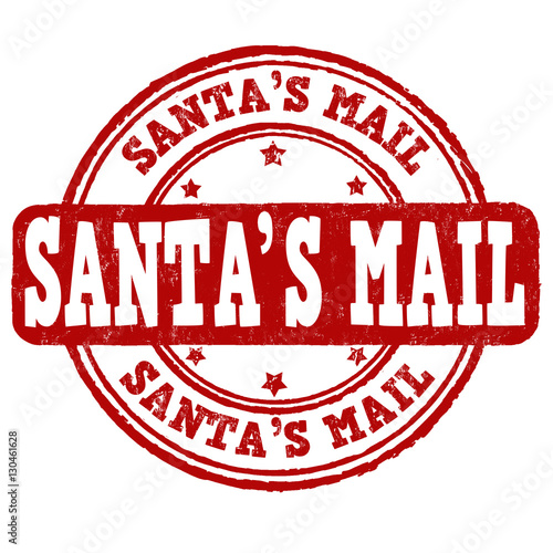 "Santa's mail sign or stamp" Stock image and royalty-free ...