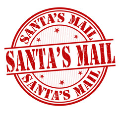 Santa's mail sign or stamp