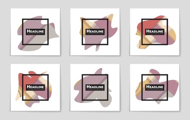 Abstract vector layout background set. For art template design, list, page, mockup brochure theme style, banner, idea, cover, booklet, print, flyer, book, blank, card, ad, sign, sheet, a4.