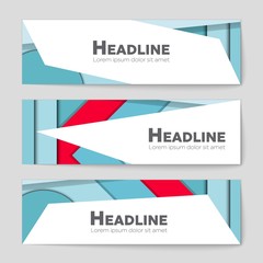 Fototapeta premium Abstract vector layout background set. For art template design, list, page, mockup brochure theme style, banner, idea, cover, booklet, print, flyer, book, blank, card, ad, sign, sheet, a4.