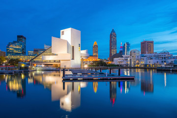 Downtown Cleveland skyline from the lakefront