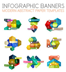 Abstract infographic geometric templates