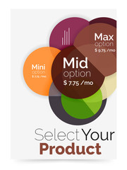 Business layout - select your product with sample options