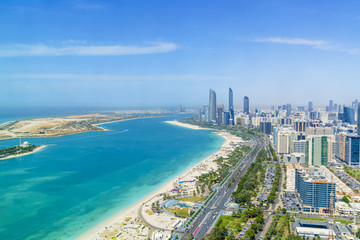 Skyline and Corniche, Al Markaziyah district, Abu Dhabi
