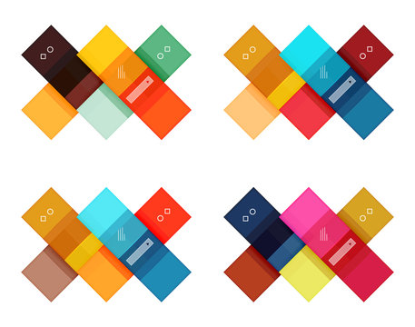 Vector blank stripes and lines infographics templates - Powered by Adobe