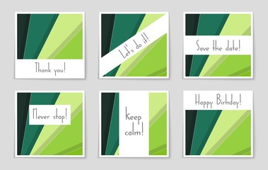 Naklejka premium Abstract vector layout background set. For art template design, list, page, mockup brochure theme style, banner, idea, cover, booklet, print, flyer, book, blank, card, ad, sign, sheet, a4.
