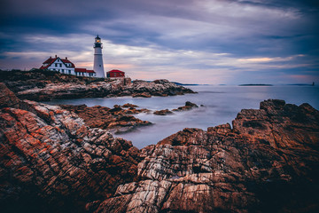 One Of The Most Iconic And Beautiful Lighthouses, The Portland Head Light, Portland, Maine, USA