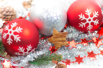 Christmas decoration on white background