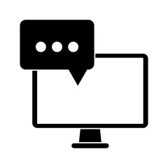 computer communication message bubble speak pictogram vector illustration eps 10