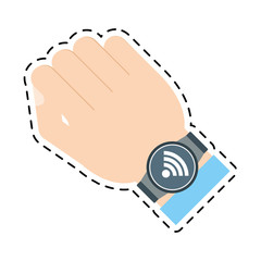 smart watch wearable wifi connection vector illustration eps 10