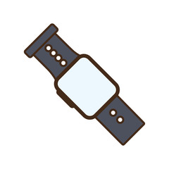 cartoon smart watch wearable technology modern style vector illustration eps 10
