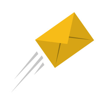 Express Mail Email Envelope Flying Vector Illustration Eps 10