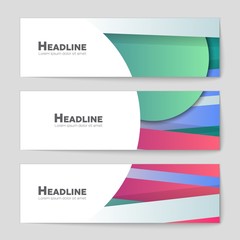 Naklejka premium Abstract vector layout background set. For art template design, list, page, mockup brochure theme style, banner, idea, cover, booklet, print, flyer, book, blank, card, ad, sign, sheet, a4.