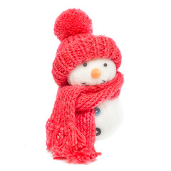 Снеговик изолированный на белом фоне