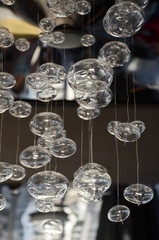 Glass beads chandelier
