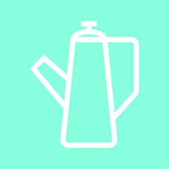 Porcelain teapot icon in trendy flat style isolated on grey background. Kitchen symbol for your design, logo, UI. Vector illustration, EPS10.