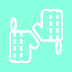 Oven glove icon in trendy flat style isolated on grey background. Kitchen symbol for your design, logo, UI. Vector illustration, EPS10.