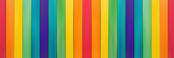 Fence wooden rainbow colorful for wooden textured background use - obrazy, fototapety, plakaty