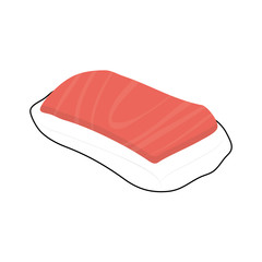 Sushi japan gastronomy icon vector illustration graphic design