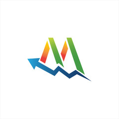  Letter  M Arrow Logo