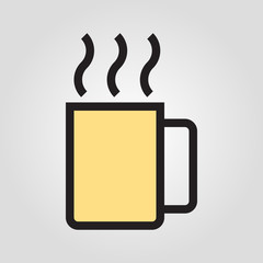 Mug icon in trendy flat style isolated on grey background. Kitchen symbol for your design, logo, UI. Vector illustration, EPS10.