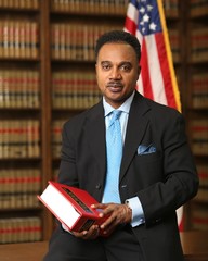 Portrait of an African American Lawyer in law library