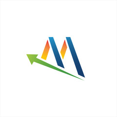  Letter  M Arrow Logo