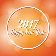happy new year 2017 greeting card blurred background vector illustration eps 10