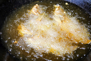 Deep frying fish in Oil