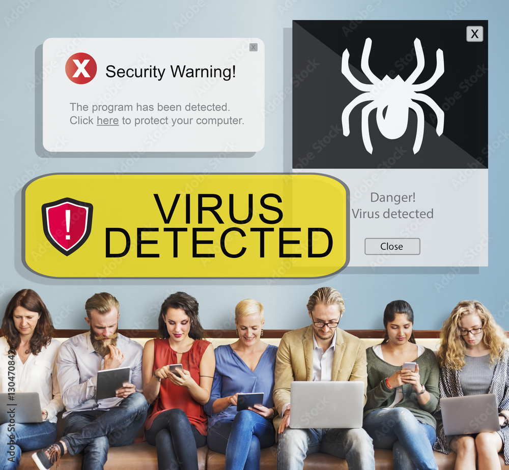 Poster virus detected computer connection internet