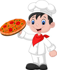 Chef with pizza

