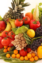 新鮮な野菜と果物　