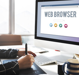 Generic Web Browser Online Page Concept