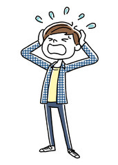 男の子：パニック
