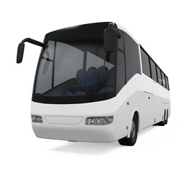 White Travel Bus