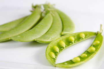 Freshly snow peas