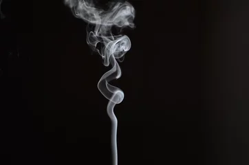 Deurstickers Rook Abstracte kunst met rook